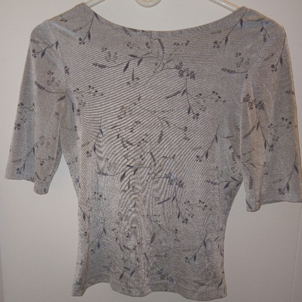 Silver Vintage Crop Top